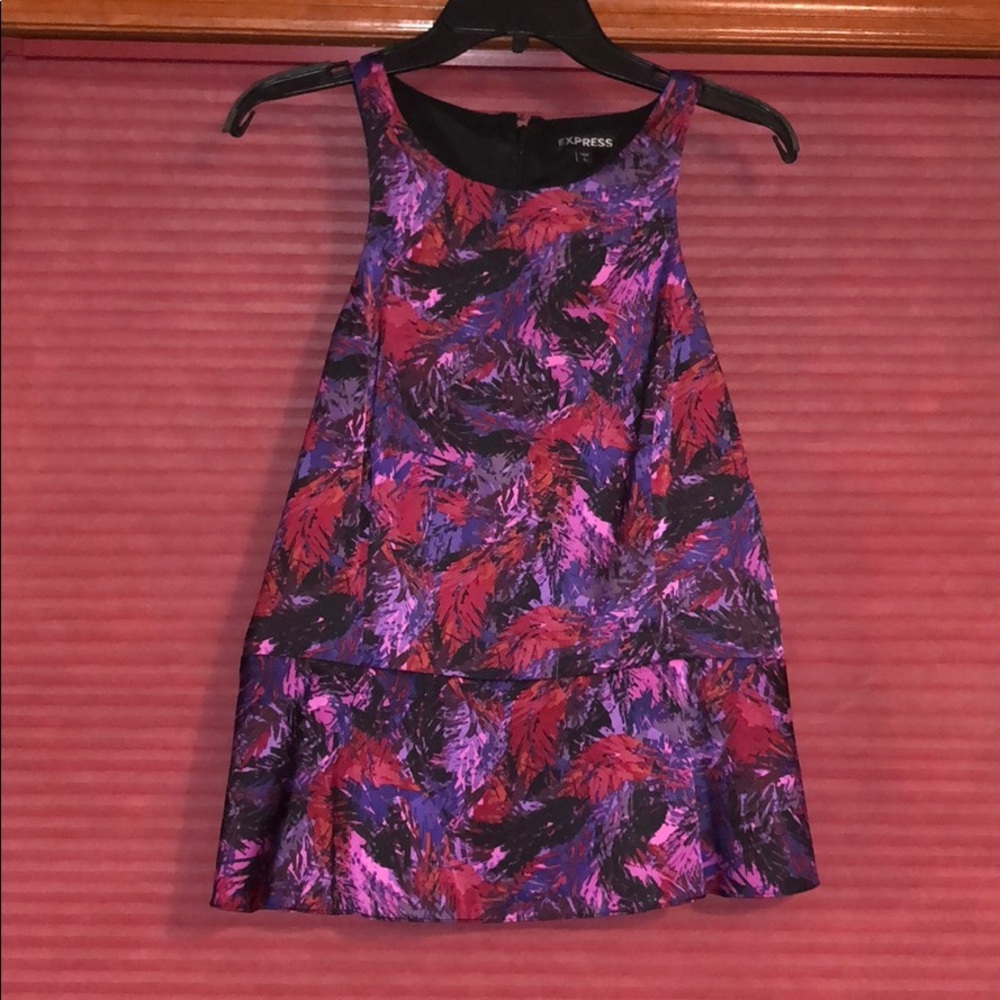 Express sleeveless peplum blouse